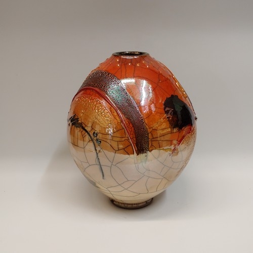 #220432 Raku Glitter Glaze 8.5x6.5 $42 at Hunter Wolff Gallery
